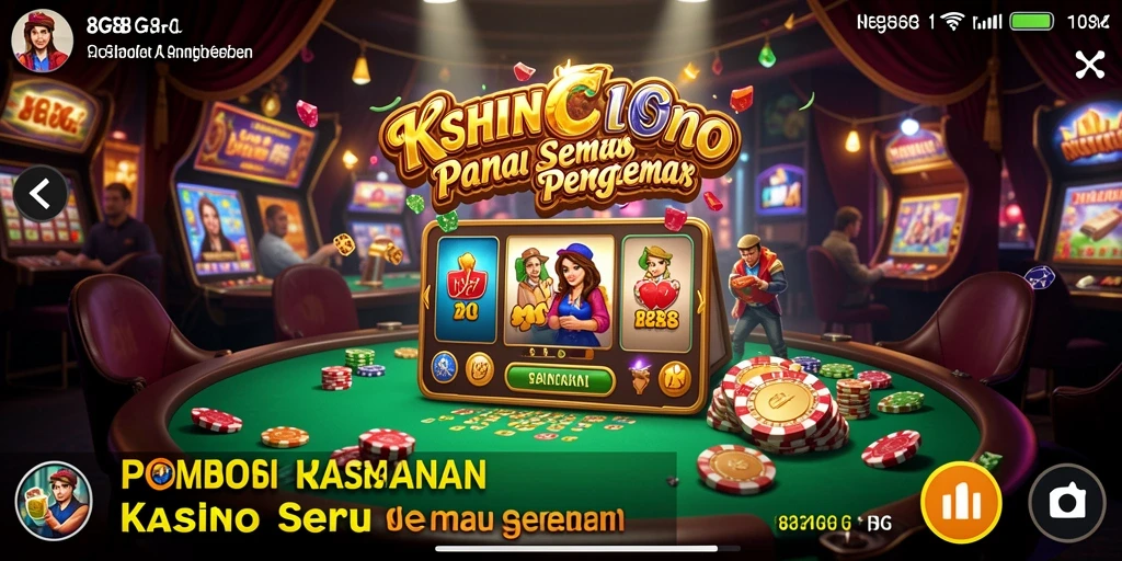 Screenshot gameplay 8G8G menampilkan suasana Kasino yang mendebarkan.