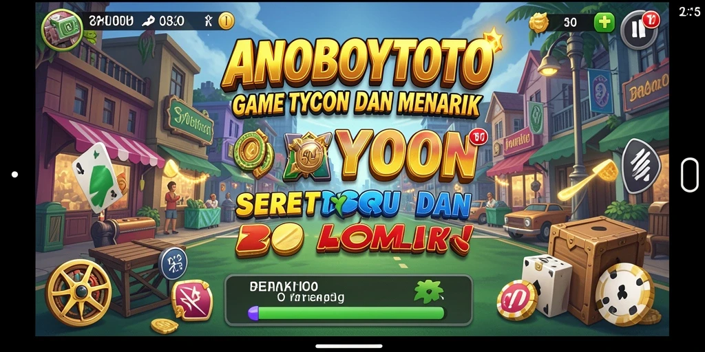 Tangkapan layar gameplay ANOBOYTOTO dengan elemen bisnis yang menarik.