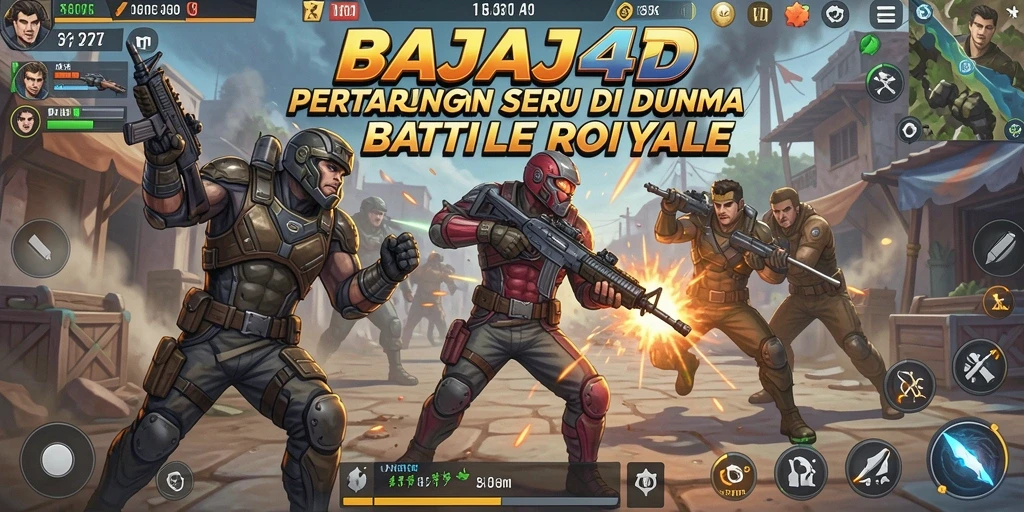 Screenshot gameplay seru di BAJAJ4D dengan aksi Battle Royale intens.