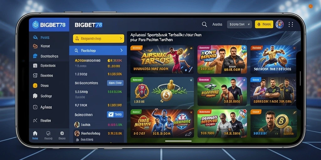 Tampilan gameplay taruhan di BIGBET78 dengan berbagai pilihan olahraga.