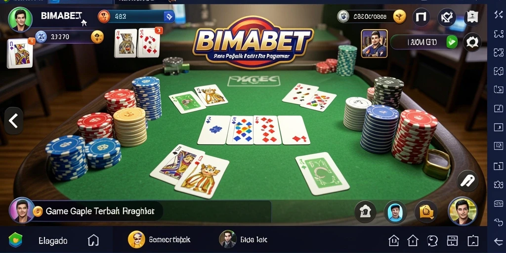 Tangkapan layar dari gameplay Gaple yang menarik di BIMABET.