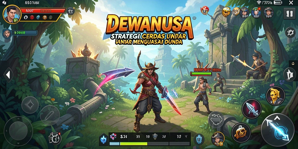 Gameplay seru di DEWANUSA menunjukkan pertempuran strategi yang menegangkan.