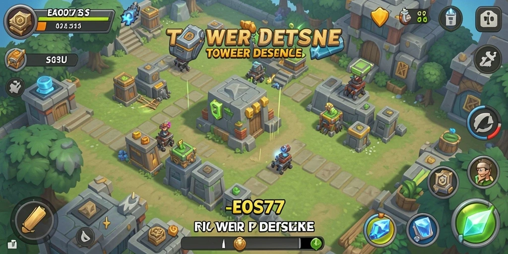 Gameplay intens menara pertahanan di EOS77 yang penuh strategi.