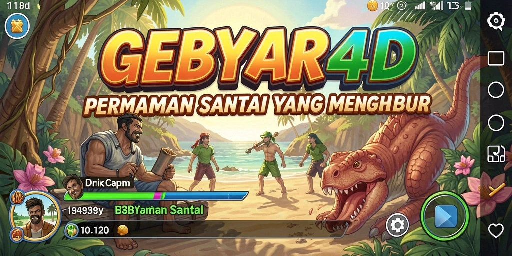 Tampilan gameplay seru dari GEBYAR4D dengan warna-warna cerah.