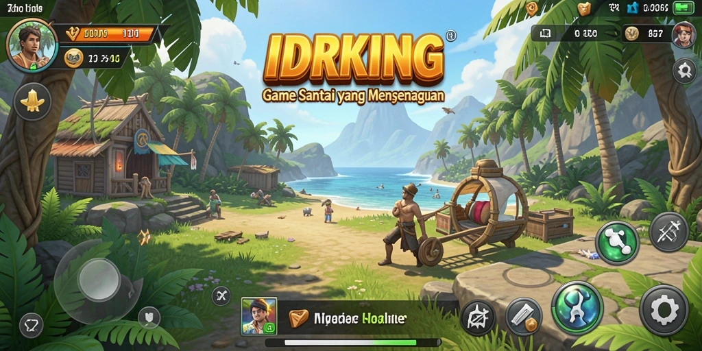 Tampilan aksi seru dari gameplay IDRKING yang mengasyikkan.