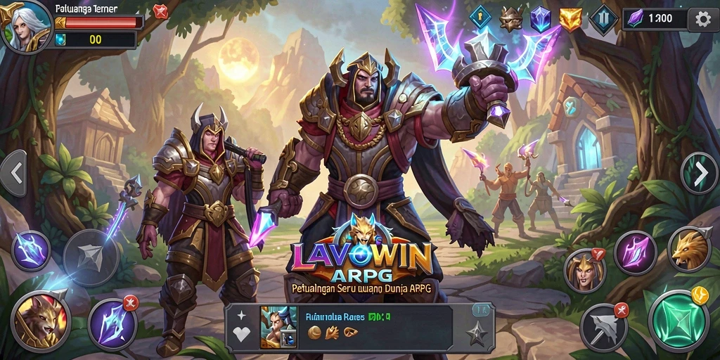 Tampilan gameplay LAVOWIN yang seru dan mendebarkan dalam petualangan ARPG.