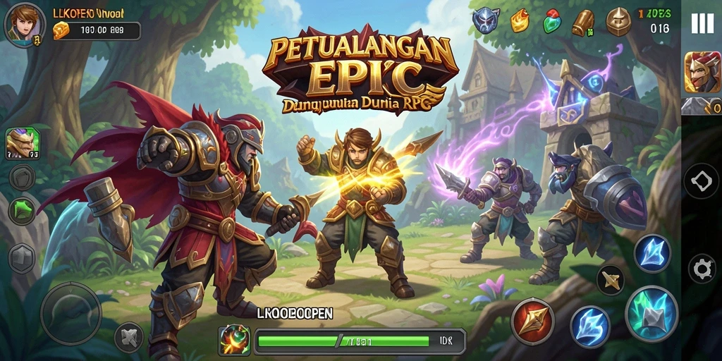 Tampilan gameplay LKOPEN yang seru dan penuh aksi RPG.