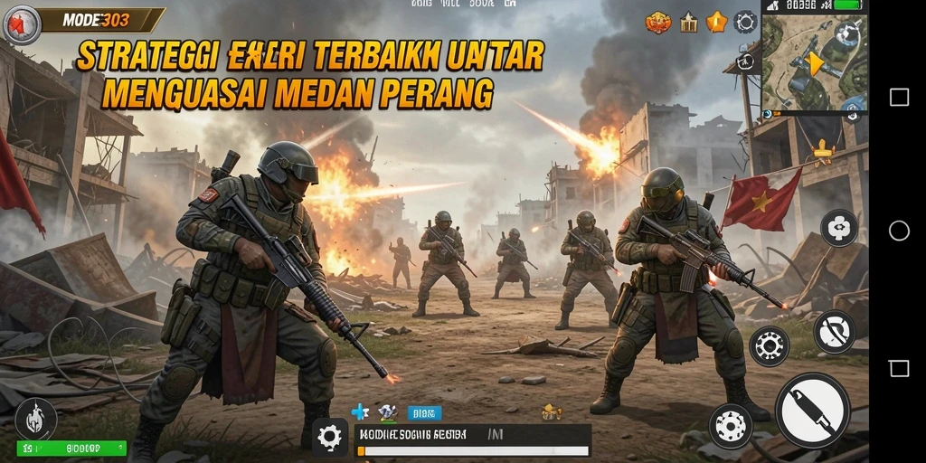 Tampilan gameplay menarik dari MODE303 dalam aksi strategi.