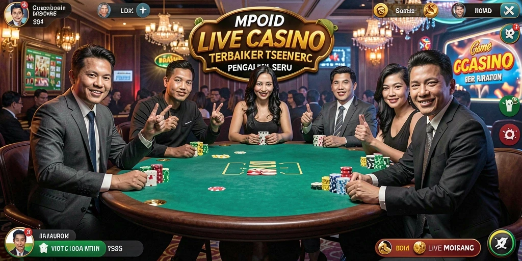 Screenshot gameplay MPOID dengan dealer langsung yang menarik.