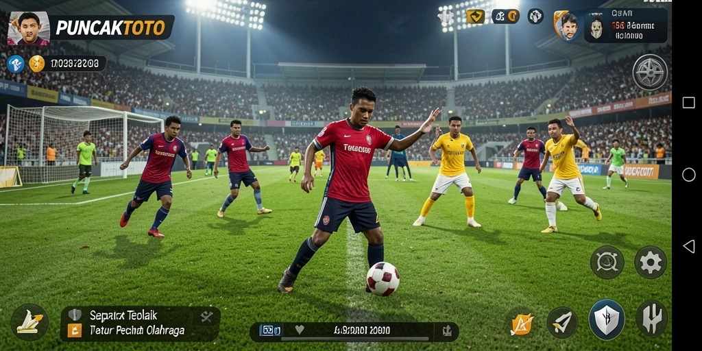 Tampilan menakjubkan dari pertandingan sepak bola di PUNCAKTOTO.