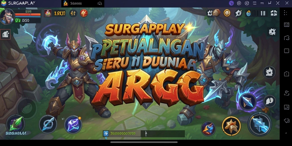 Tampilan aksi seru dalam SURGAPLAY dengan grafis yang menawan.
