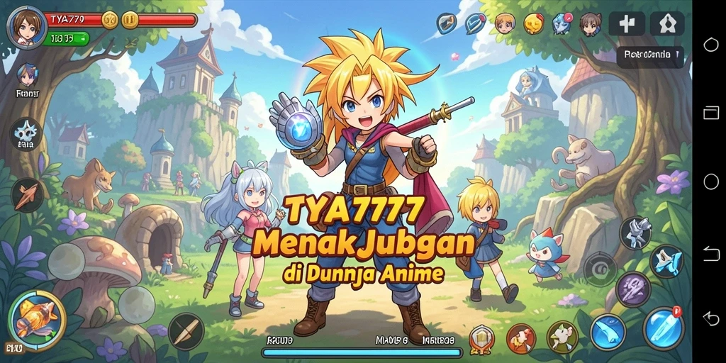 Gameplay seru dalam TYA777 dengan aksi karakter Anime.