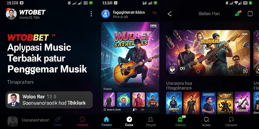 Tampilan gameplay aplikasi musik WTOBET yang menarik dan interaktif.